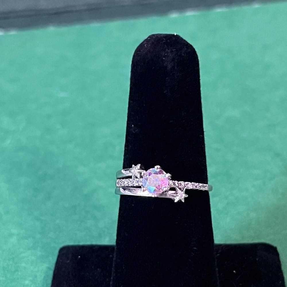 Fragrant Jewel - Moon Magic collection Silver Starry Crystal Ring
